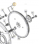 Flywheel assembly for ISUZU engine 4JG1 in JCB model 02/800840