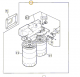 Filter oil, assembly for ISUZU engine 4BG1 in JCB model 02/800370