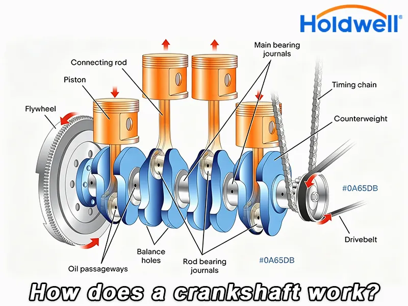 main parts of a crankshaft